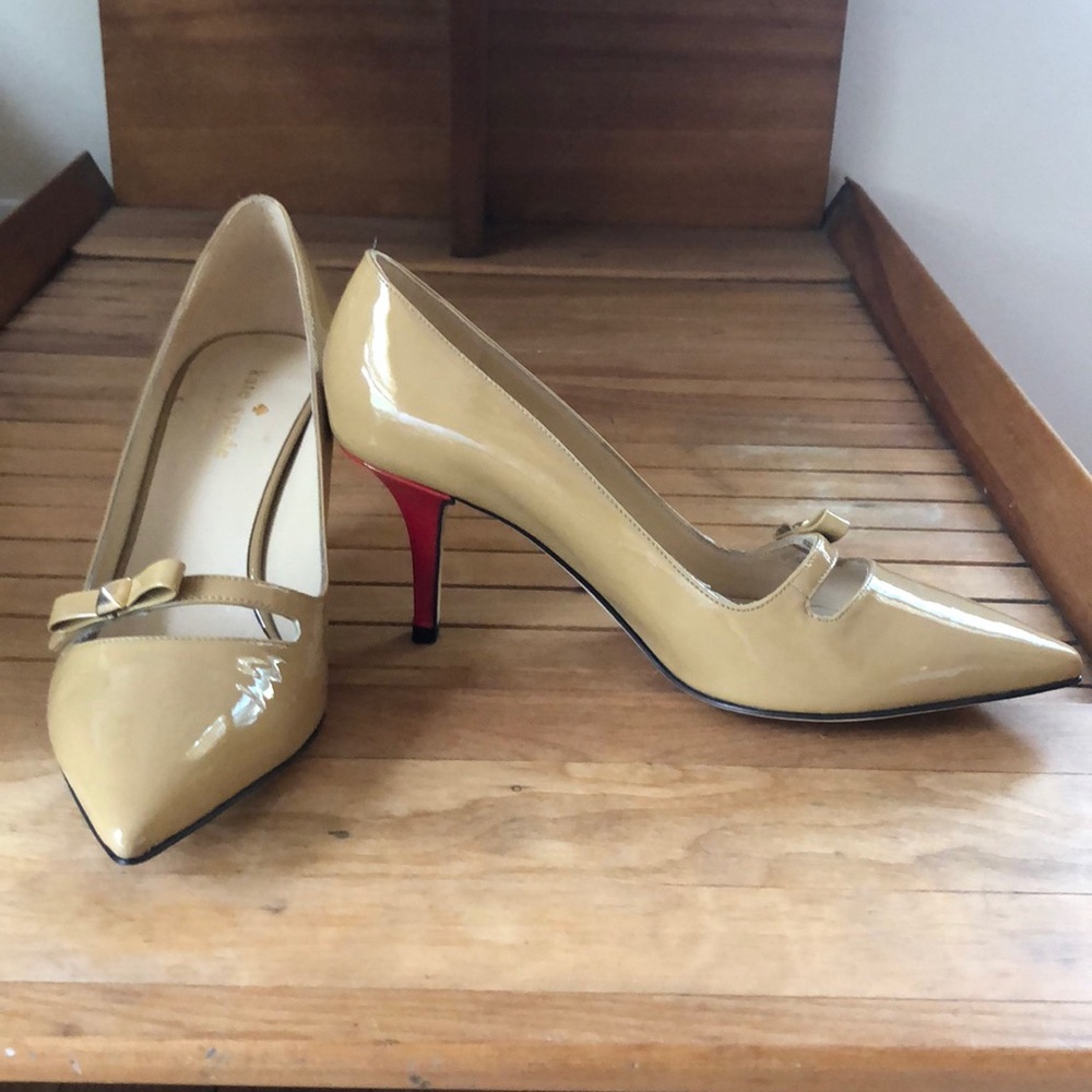 Kate Spade Jolene New Camel Patent Leather Heels